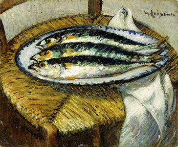 The Dish of Mackerels, c.1923 (oil on board)