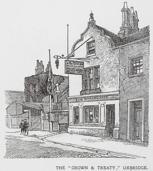 The "Crown & Treaty," Uxbridge (litho)