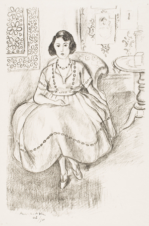 The Organdy Robe (La Robe d'organdi) 1922 (litho)