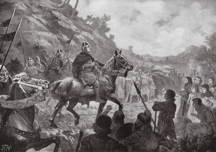William the Conqueror's March into Wales, 1081 (litho)