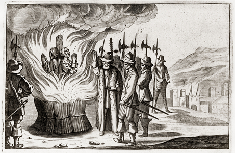 Les Vaudois martyrises par les Catholiques, 1669 (gravure)