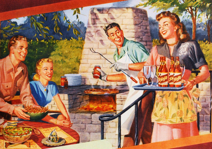 Schlitz beer Magazine Advert (detail), USA, 1940s