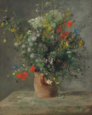 Flowers in a Vase, c.1866 (oil on canvas)