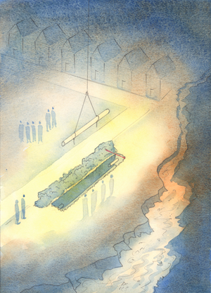 Just as it is pointless installing sewage pipes if an open sewer is allowed to remain nearby, 2003 (w/c on paper)