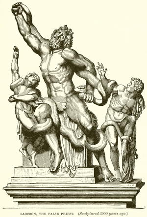Laocoon, the False Priest. (Sculptured 3000 Years Ago) (engraving)