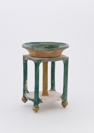 Burial figurine: basin and basin base, 1500 (stoneware with glaze)