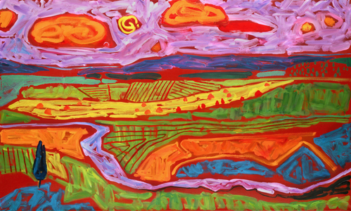 Ode to Hockney, 2006 (oil on canvas)