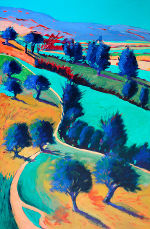Looking West, 2024 (acrylic on board)