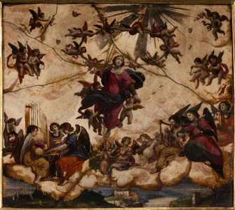 Assumption of Mary, High altar, 1624 (paint on agate stone)