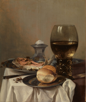 Still Life with a Salt, 1640-1645 (oil on panel)