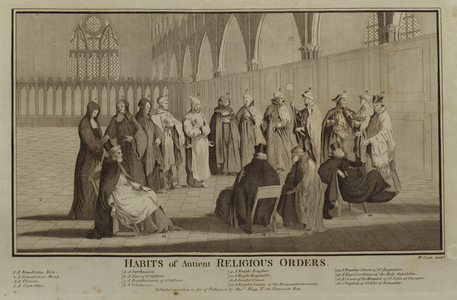 Habits of Antient Religious Orders (engraving)