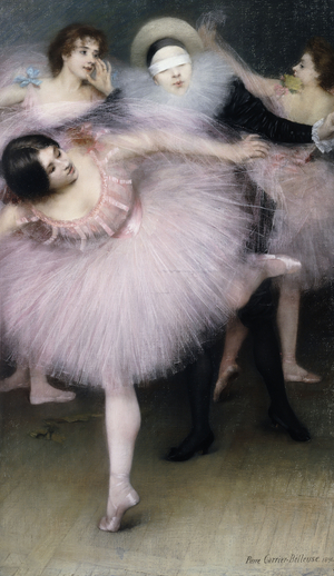 Harlequin Dancers; L'Arlequin aux Danseuses, 1896 (pastel)