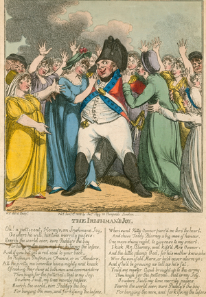 The Irishman's Joy (coloured engraving)