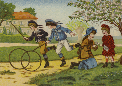 Childhood's Happy Hours (chromolitho)
