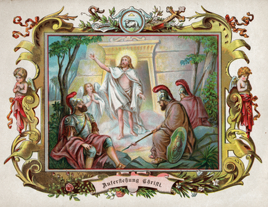 Resurrection of Christ. (engraving, circa 1900)