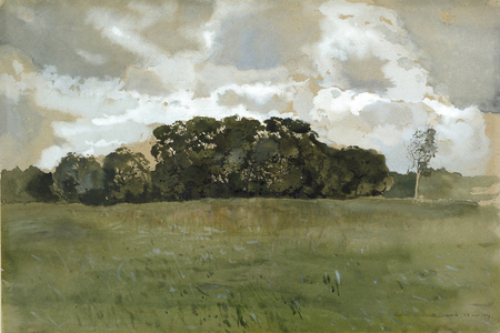 Landscape with grey Clouds, 1897 (watercolour and bodycolour over traces of graphite on buff paper)