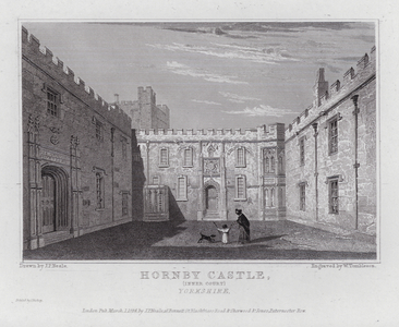 Hornby Castle, Inner Court, Yorkshire (engraving)
