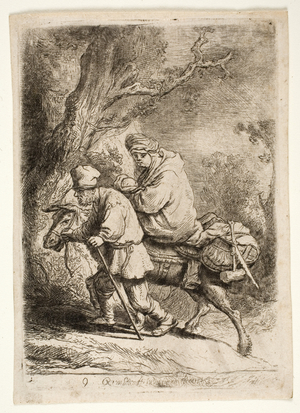 The Flight into Egypt: the Small Plate, 1633 (etching)
