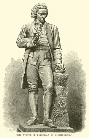 The Statue of Priestley at Birmingham (engraving)