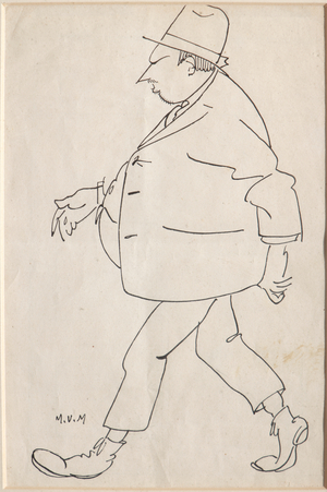 The accountant Vittorio Formiggini (black ink on paper)