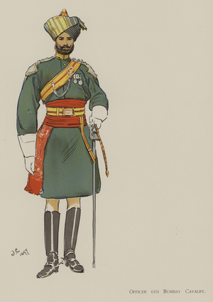 Officer 6th Bombay Cavalry (colour litho)
