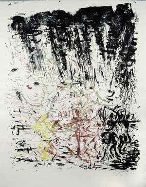 Spinning, 1986 (colour litho)