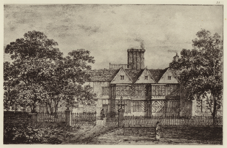 Old Manchester: Ancoats Hall (litho)