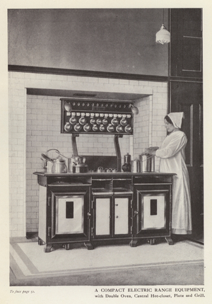 A compact electric range equipment (b/w photo)