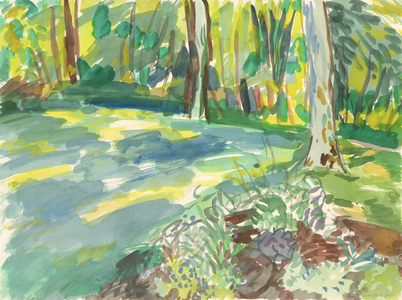 Garden and wetland, 2018 (watercolour on paper)