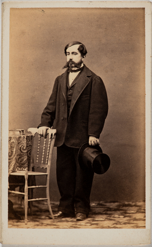Portrait of a gentleman with a moustache, Florence, Italy, 1879 (photo)