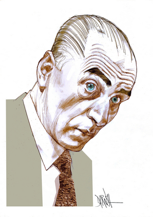 Indro Montanelli, 2021 (digital coloured pencil drawing)