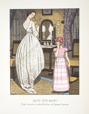 As-Tu été Sage?, from a Collection of Fashion Plates, 1920 (pochoir print)