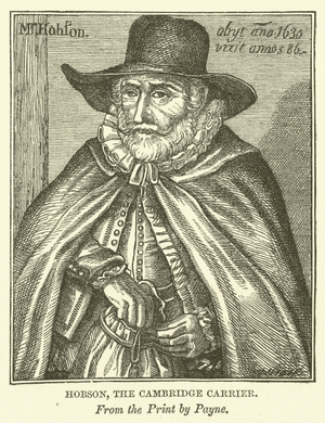 Hobson, the Cambridge Carrier (engraving)