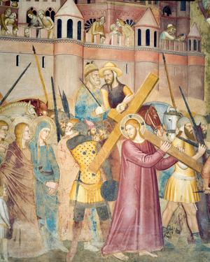Christ Carrying the Cross, detail from Passion and Resurrection of Christ, 1365-67 (fresco)