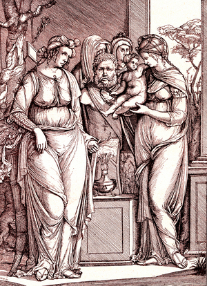 The sacrifice to Priapus, 1891 (engraving)