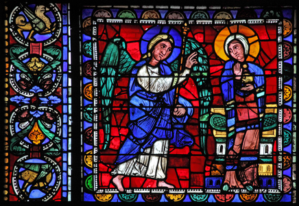 The Life of Christ window: The Annunciation (w50) (stained glass)