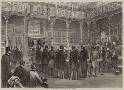 The House of Commons, Swearing-In of the Members (engraving)