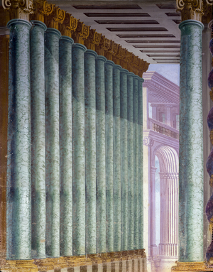 Baroque - Painting : Fresco with perspective of columns  1763