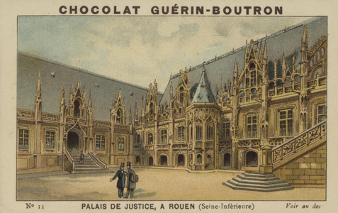 Palais de Justice, a Rouen, Seine-Inferieure (chromolitho)