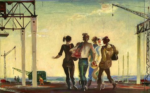 Working Youth, 1970s (gouache on paper)