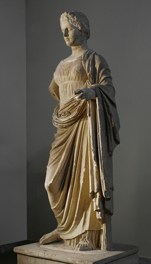 Large marble statue of the Goddess Themis (marble)