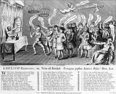 English Credulity or Ye're all Bottled, 1749 (etching)