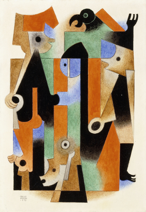 Untitled, 1973 (oil and incised petroplastic on masonite)