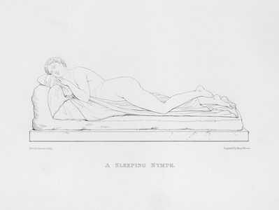 Antonio Canova: A Sleeping Nymph (engraving)
