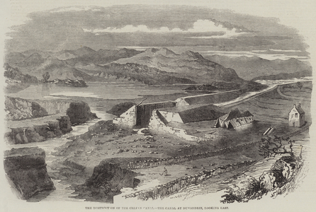 The Destruction of the Crinan Canal, the Canal at Dunardrie, looking East (engraving)
