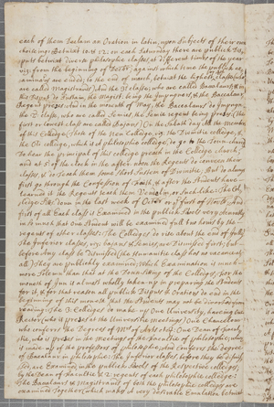 A letter from John Row, a student at St Andrews, to his uncle, 1691 (pen & ink on paper)