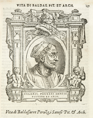 Milan, Biblioteca Braidense, Vite de piv excellent, Giorgio Vasari 1568, Baldassarre Peruzzi