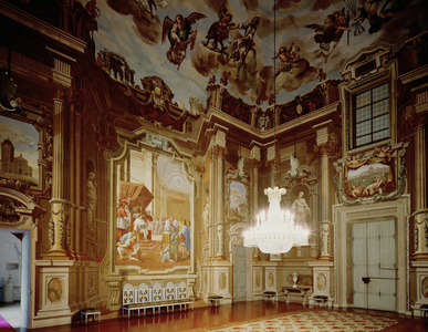 Audience Room of the Castello Ducale in Aglie near Ivrea, Italy …