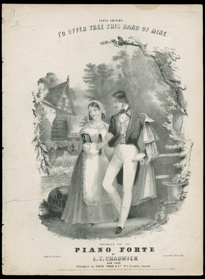 Id Offer This Hand of Mine, 1848 (print)