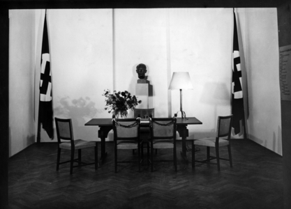 Ceremonial hall at the Leipzig Fair, 1936 (b/w photo)